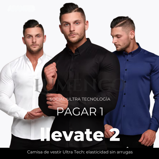 Compra 1 y Lleva 2 | Camisa Ultra Tech Social - Original y Resistente a las Arrugas