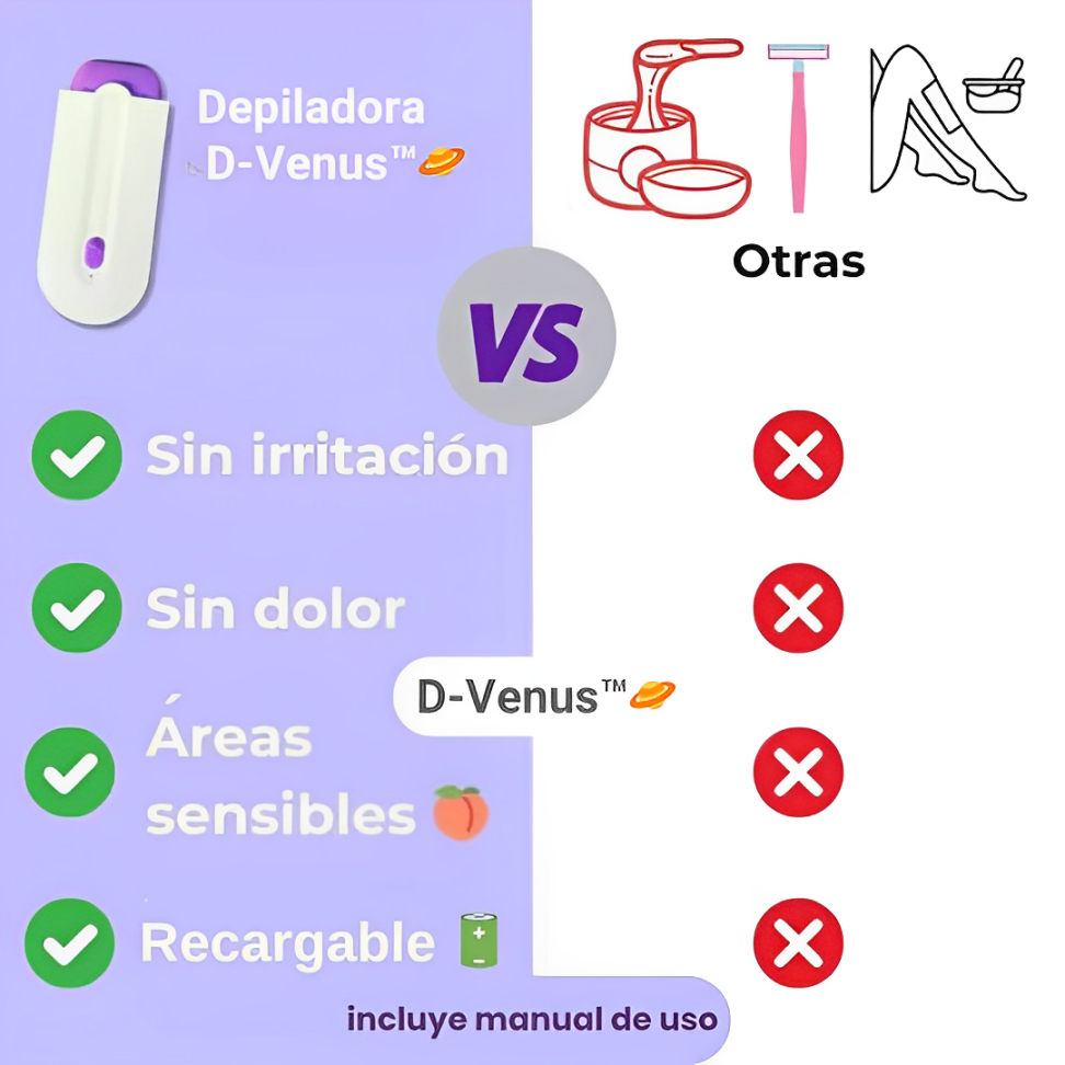 Depiladora Venus™ - Elimina el Vello desde la Raíz y Mima tu Piel 💖